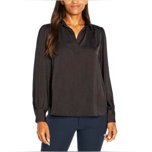 NWT Banana Republic Long Sleeve Satin Pullover